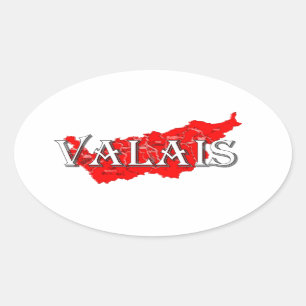 Valais - Wallis Oval Sticker