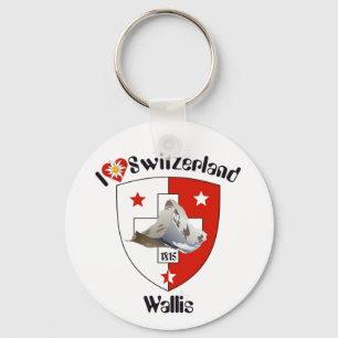 Valais / Wallis Suisse-Schweiz Schlüsselanhänger Key Ring