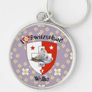 Valais / Wallis Suisse-Switzerland Key Fans Key Ring