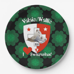 Valais - Wallis - Suisse - Switzerland Paper Plate