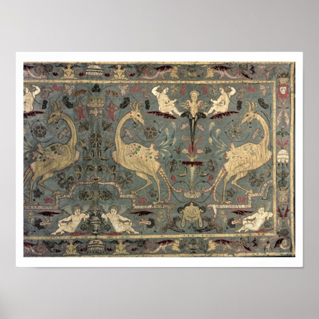 Valance of Renaissance design, 17th century (silk) Poster (Front)