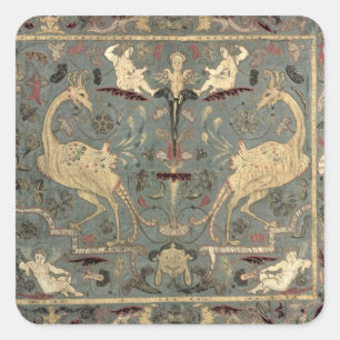 Valance of Renaissance design, 17th century (silk) Square Sticker