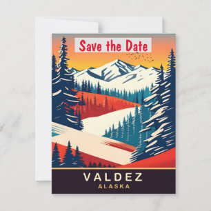 Valdez Alaska Snowy Peak Wedding Invitation