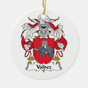 Valdez Family Crest Ceramic Ornament