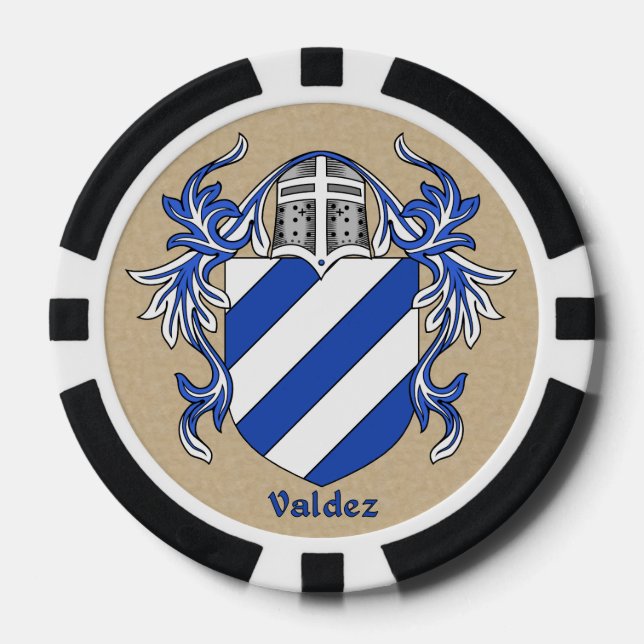 Valdez Heraldic Arms Poker Chips (Front)