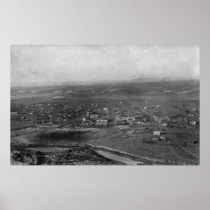 Vale, Oregon Birds Eye View of Town Photograph Poster