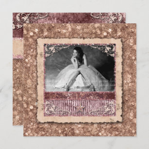Valedictorian Grad Christmas Rose Gold Star Invitation