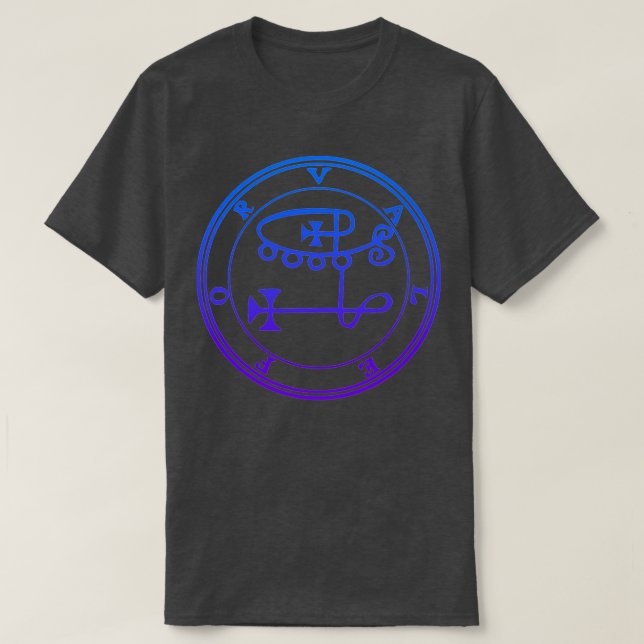 Valefor Sigil Tempts Thieves to Steal Blue Gradien T-Shirt (Design Front)