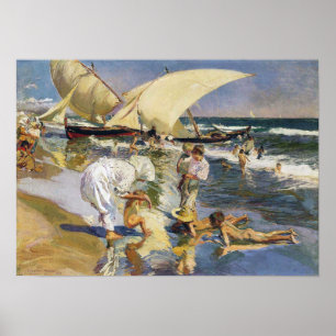 Valencia Beach in the Morning Light Poster