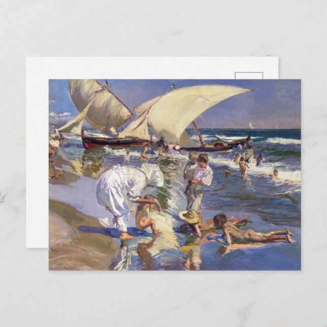 Valencia Beach Morning Light | Joaquín Sorolla | Postcard (Front/Back)