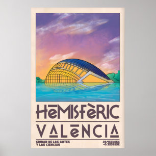 Valencia City Art Print, Mediterranean Avenue Poster