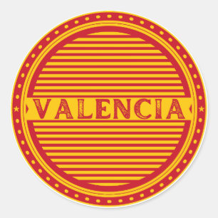 Valencia City Pride Emblem – Spanish Identity Classic Round Sticker