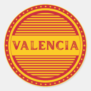 Valencia City Pride Emblem – Spanish Identity Classic Round Sticker