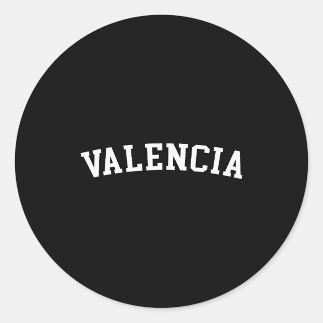 Valencia  classic round sticker (Front)