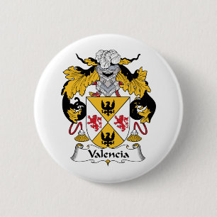 Valencia Family Crest 6 Cm Round Badge