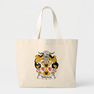 Valencia Family Crest Large Tote Bag