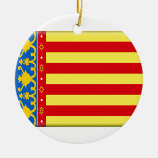 Valencia Flag Ceramic Tree Decoration