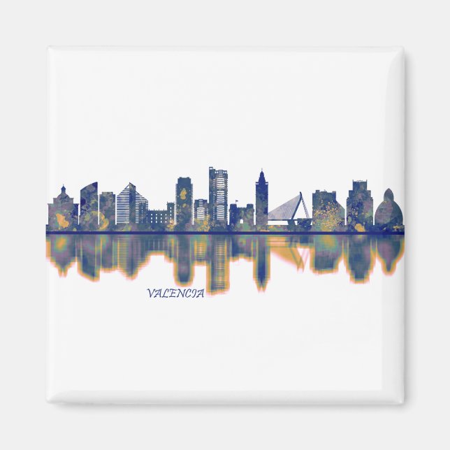 Valencia Skyline Magnet (Front)