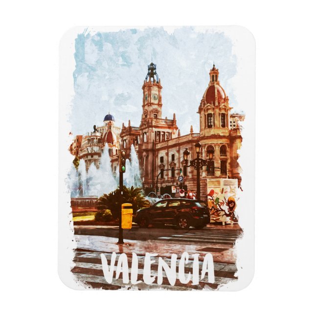 Valencia Spain Architecture Travel Magnet (Vertical)