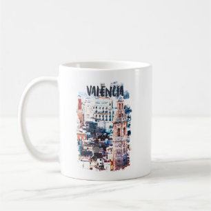 Valencia Spain Architecture Watercolor City  Coffee Mug