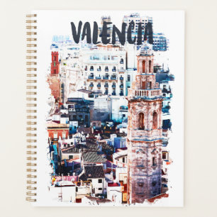 Valencia Spain Architecture Watercolor City Planner