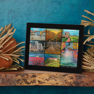 Valencia Spain Collage Painting by Alfred Fox Plaque