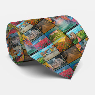 Valencia Spain Collage Painting by Alfred Fox Tie