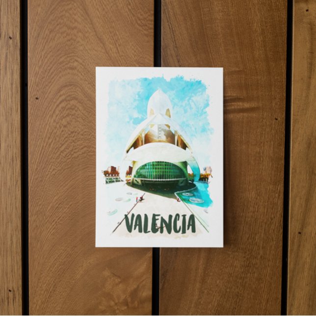 Valencia Spain Palau de les Arts Reina Sofía Postcard (valencia spain palau postcard)