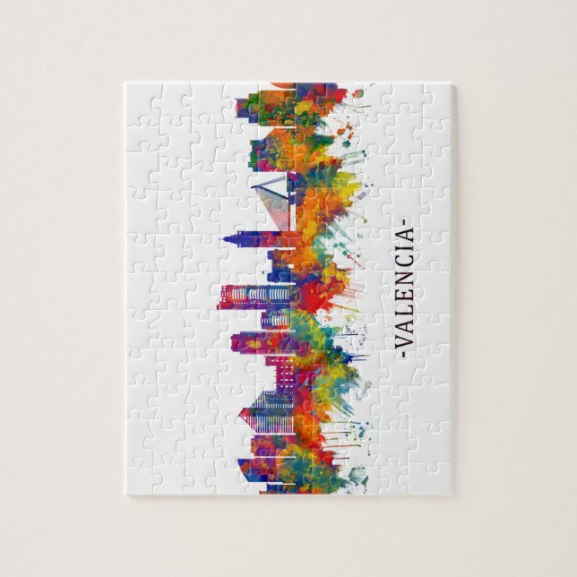 Valencia Spain Skyline Jigsaw Puzzle (Vertical)