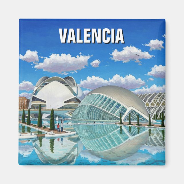 Valencia Spain Travel Magnet (Front)