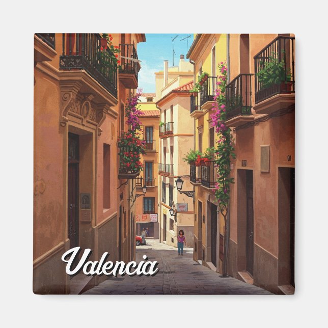 Valencia Spain Travel Magnet (Front)