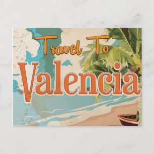Valencia,Spain Vintage vacation Poster Postcard