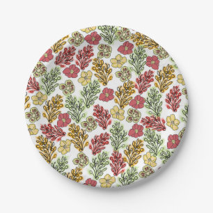 Valencia Spanish Floral and Vines Paper Plate