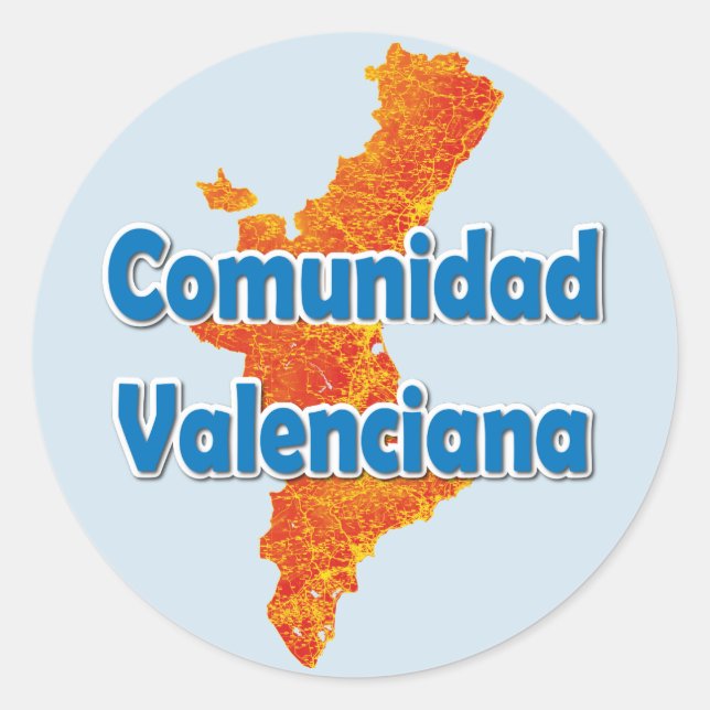Valencian Community Classic Round Sticker (Front)