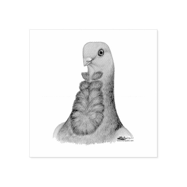 Valencian Figurita Pigeon Portrait Rubber Stamp (Imprint)