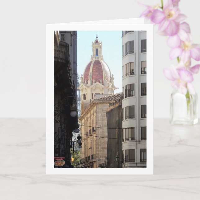 Valencian Street Portrait, Valencia City Card (Orchid)
