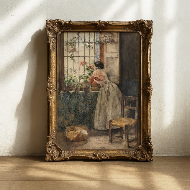 Valenciana a la Reja | Joaquín Sorolla Poster (Creator Uploaded)