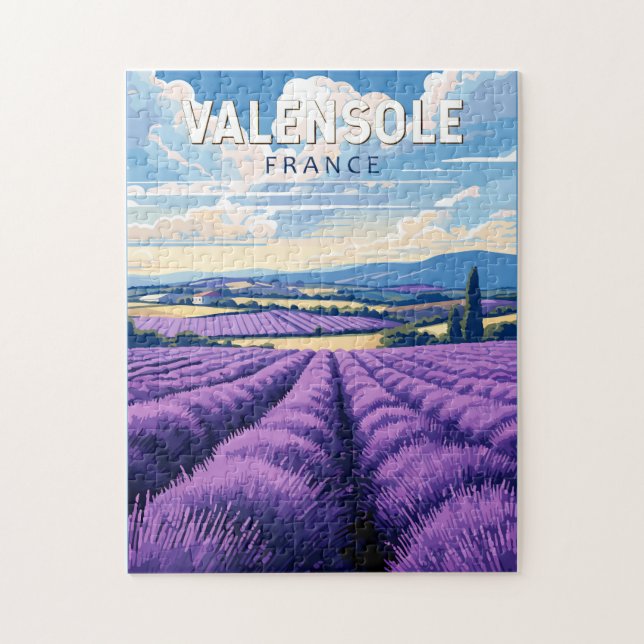Valensole France Travel Art Vintage Jigsaw Puzzle (Vertical)