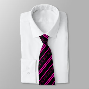 VALENTIN – Black & Fuchsia Statement Tie