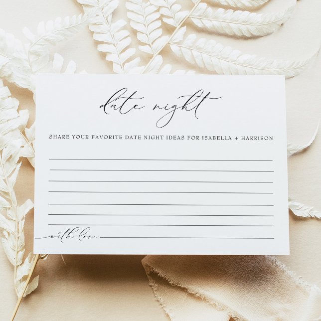 VALENTINA Elegant Minimal Date Night Ideas Card (Creator Uploaded)