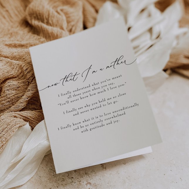 VALENTINA Now that I'm a Mother Mother's Day Holiday Card (Creator Uploaded)