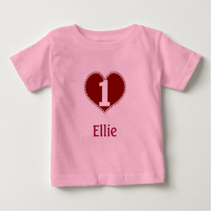 Valentine 1st Birthday Baby T-Shirt