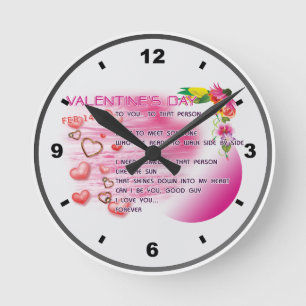 Valentine 2026-Clock-ENG Round Clock