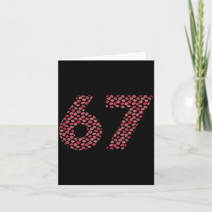 Valentine 67 Funny Kissy Lips Red Lipstick Kiss Si Card