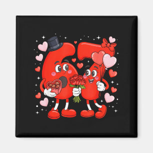 Valentine 67 Meme Funny Six Seven Love Hearts Flow Magnet