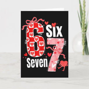Valentine 67 Six Seven Heart Coquette Bow Valentin Card