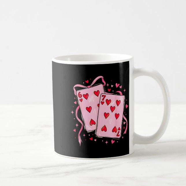 Valentine 6 7 Valentines Day Matching Couple Heart Coffee Mug (Right)