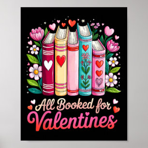 Valentine All Booked For Valentine Book Lovers Tea Poster