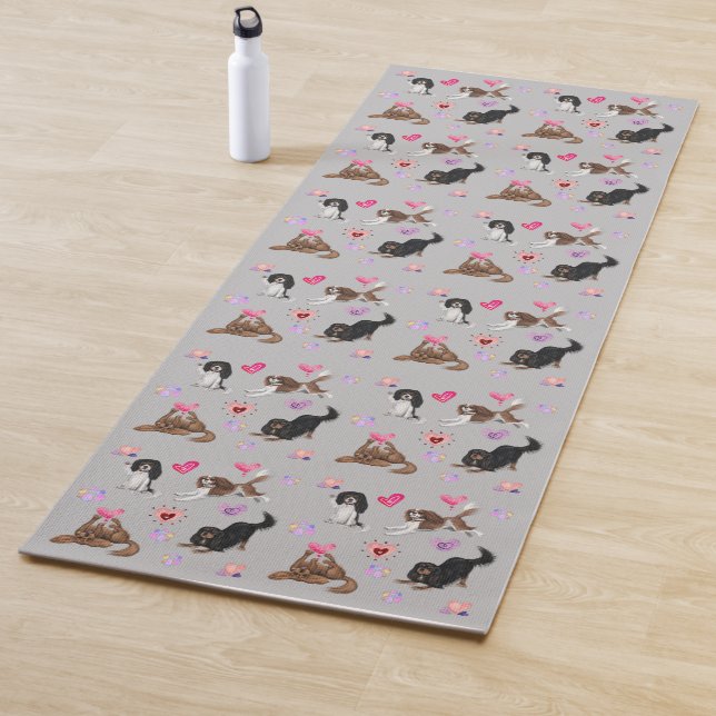 Valentine and Love Cavalier Yoga Mat (In Situ)