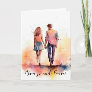 Valentine Anniversary Couple Card